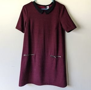 H&M Peter pan collar chevron dress